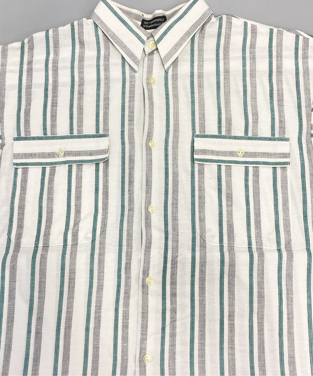 半袖ストライプシャツ