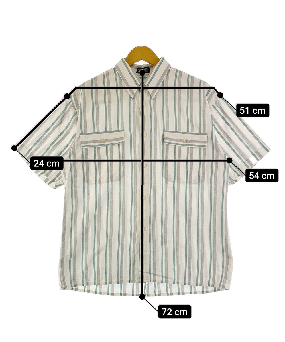 半袖ストライプシャツ