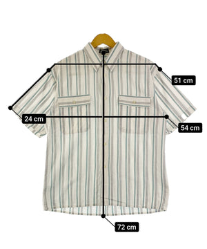 半袖ストライプシャツ