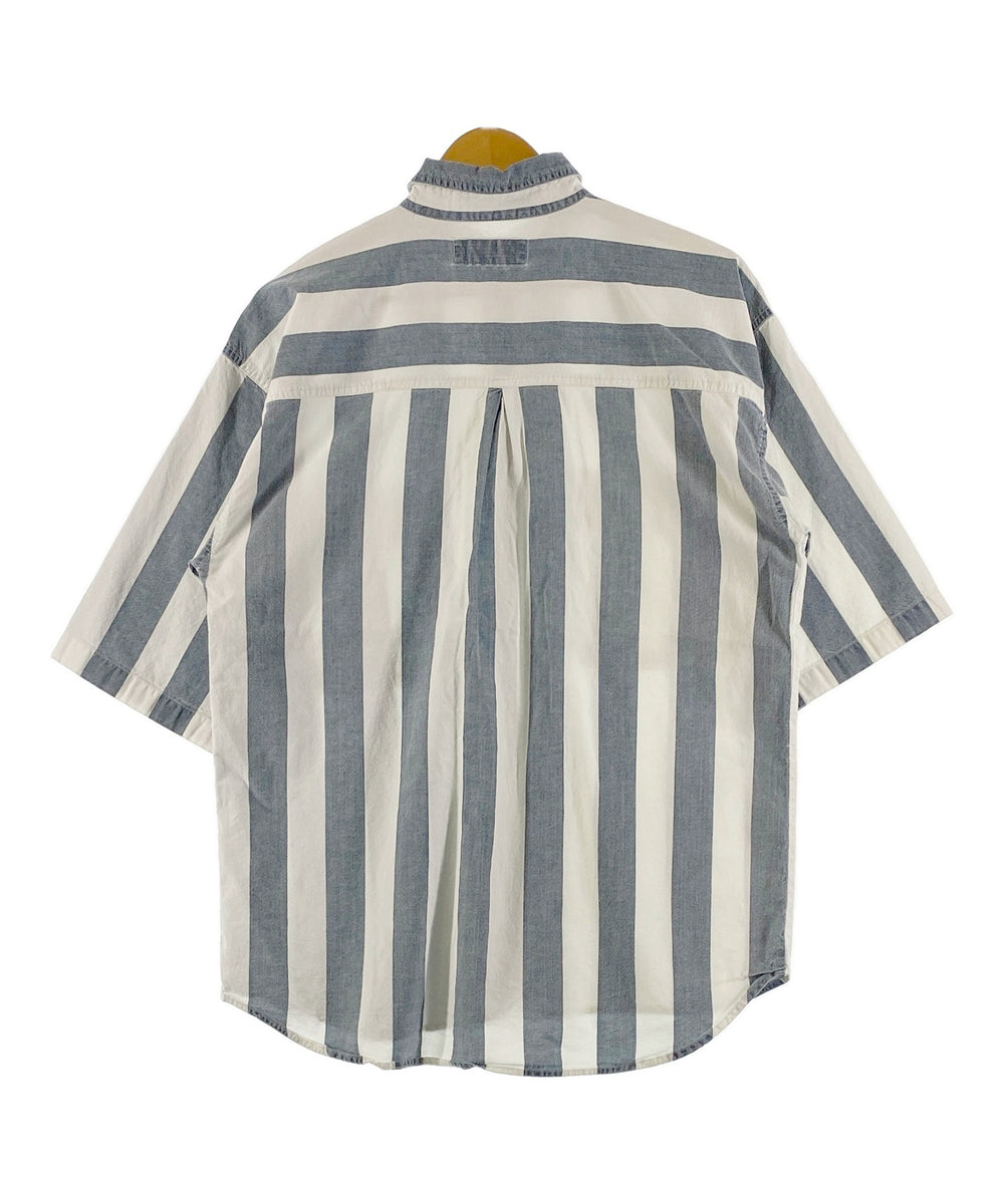 SHAH SAFARI 半袖ストライプシャツ