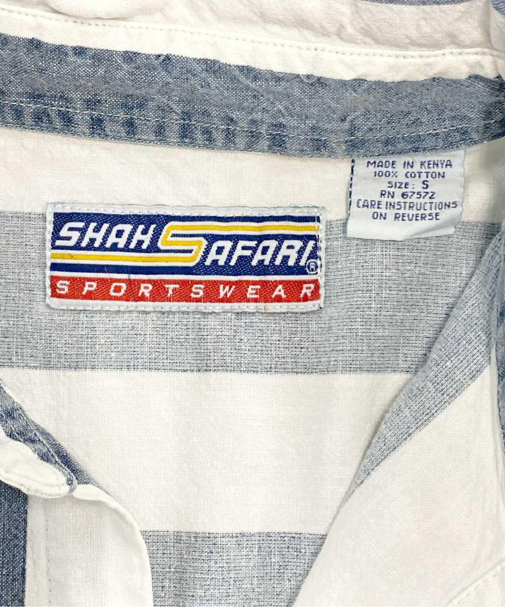 SHAH SAFARI 半袖ストライプシャツ