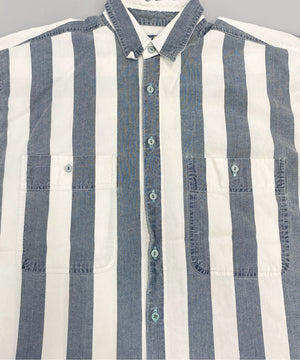 SHAH SAFARI 半袖ストライプシャツ