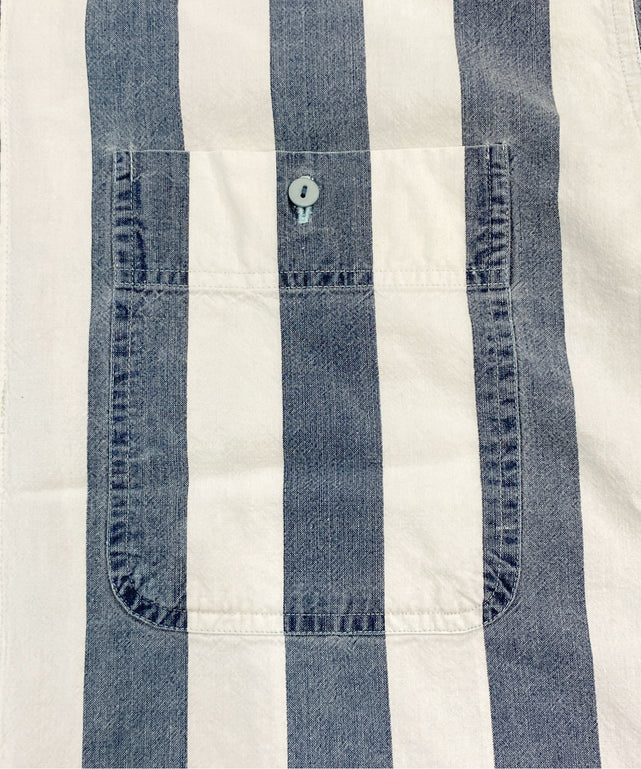 SHAH SAFARI 半袖ストライプシャツ