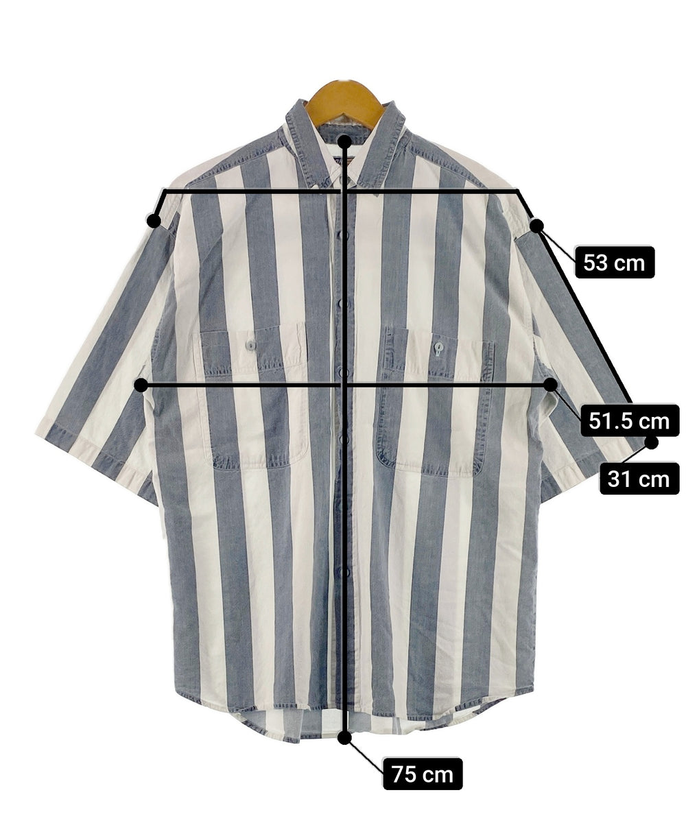 SHAH SAFARI 半袖ストライプシャツ