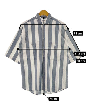 SHAH SAFARI 半袖ストライプシャツ