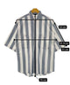 SHAH SAFARI 半袖ストライプシャツ