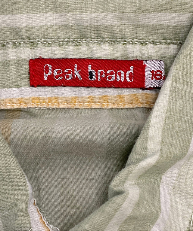 Peak brand 半袖ストライプシャツ
