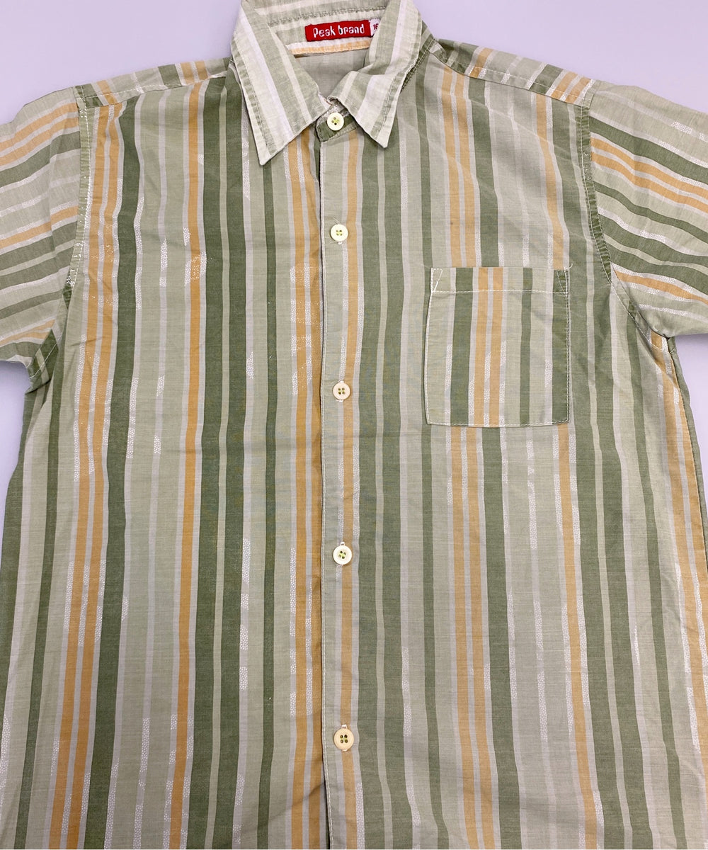 Peak brand 半袖ストライプシャツ