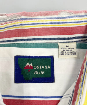 MONTANA BLUE 半袖ストライプシャツ