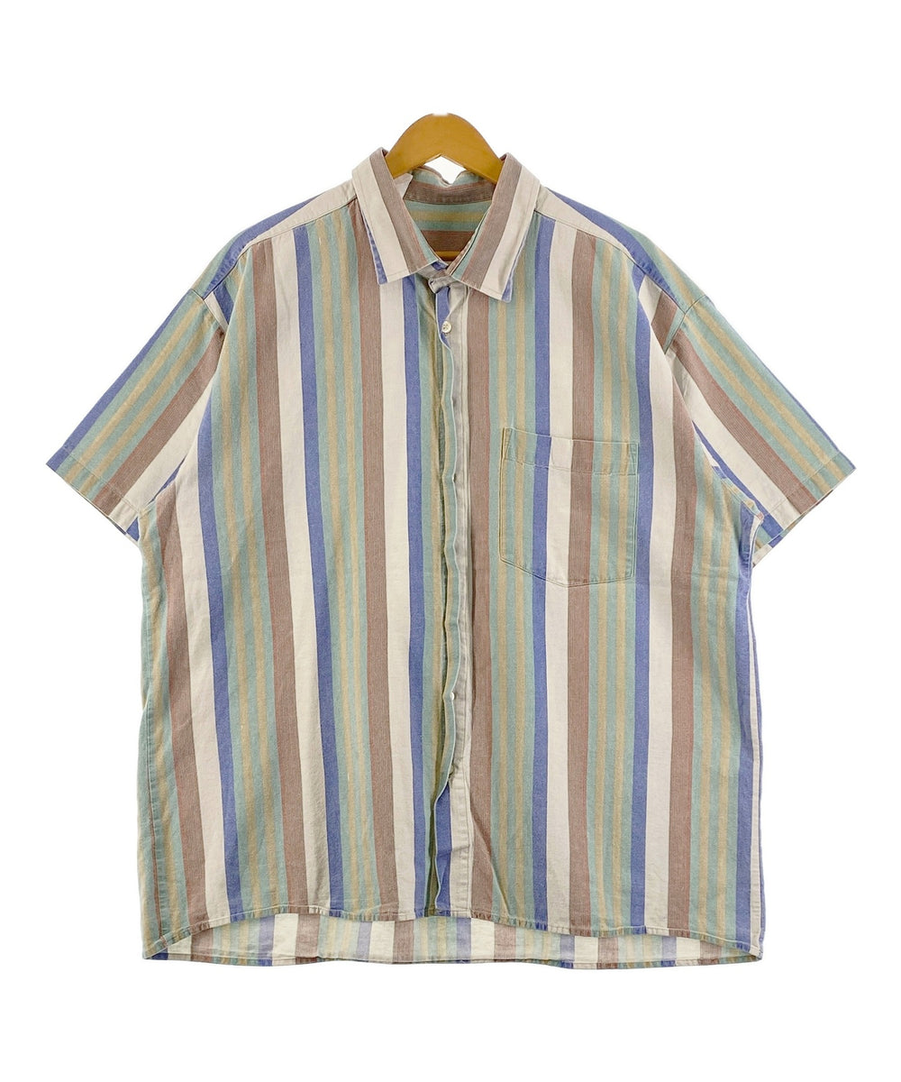 半袖ストライプシャツ