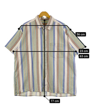 半袖ストライプシャツ