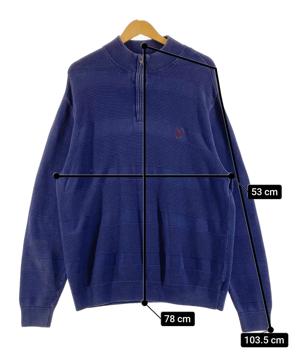 CHAPS ブランドハーフZIPニット