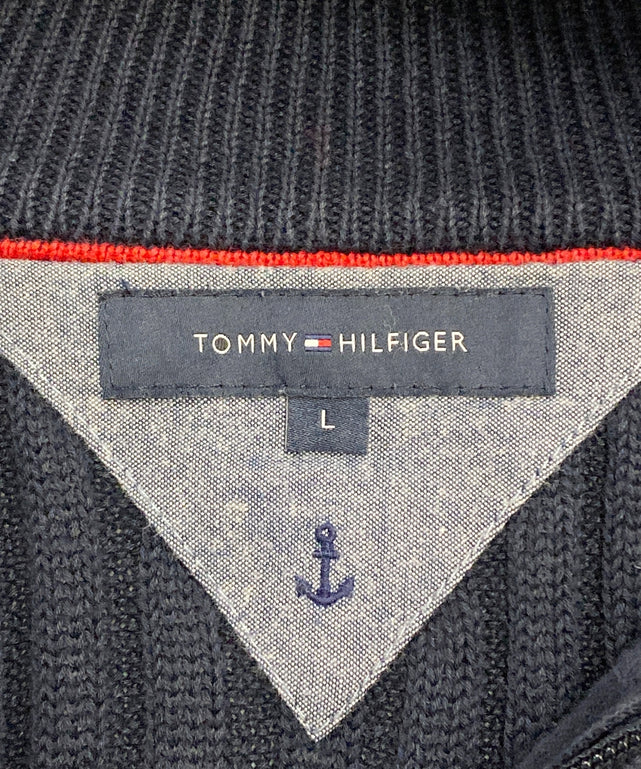 TOMMY ブランドハーフZIPニット