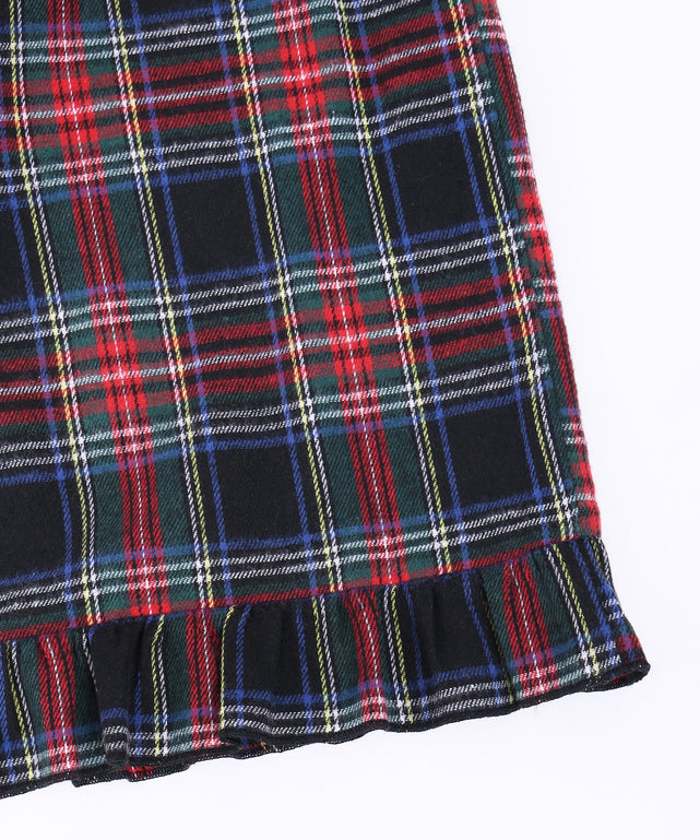 チェックティアードロングスカート