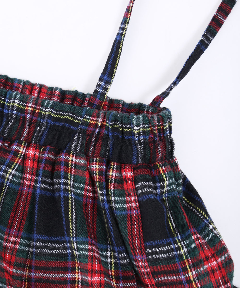 チェックティアードロングスカート