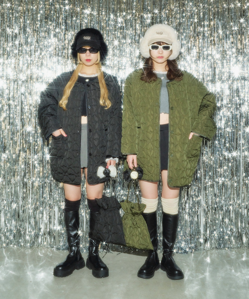 ハートキルトマフラー