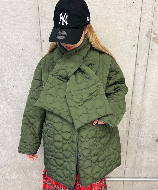 ハートキルトマフラー