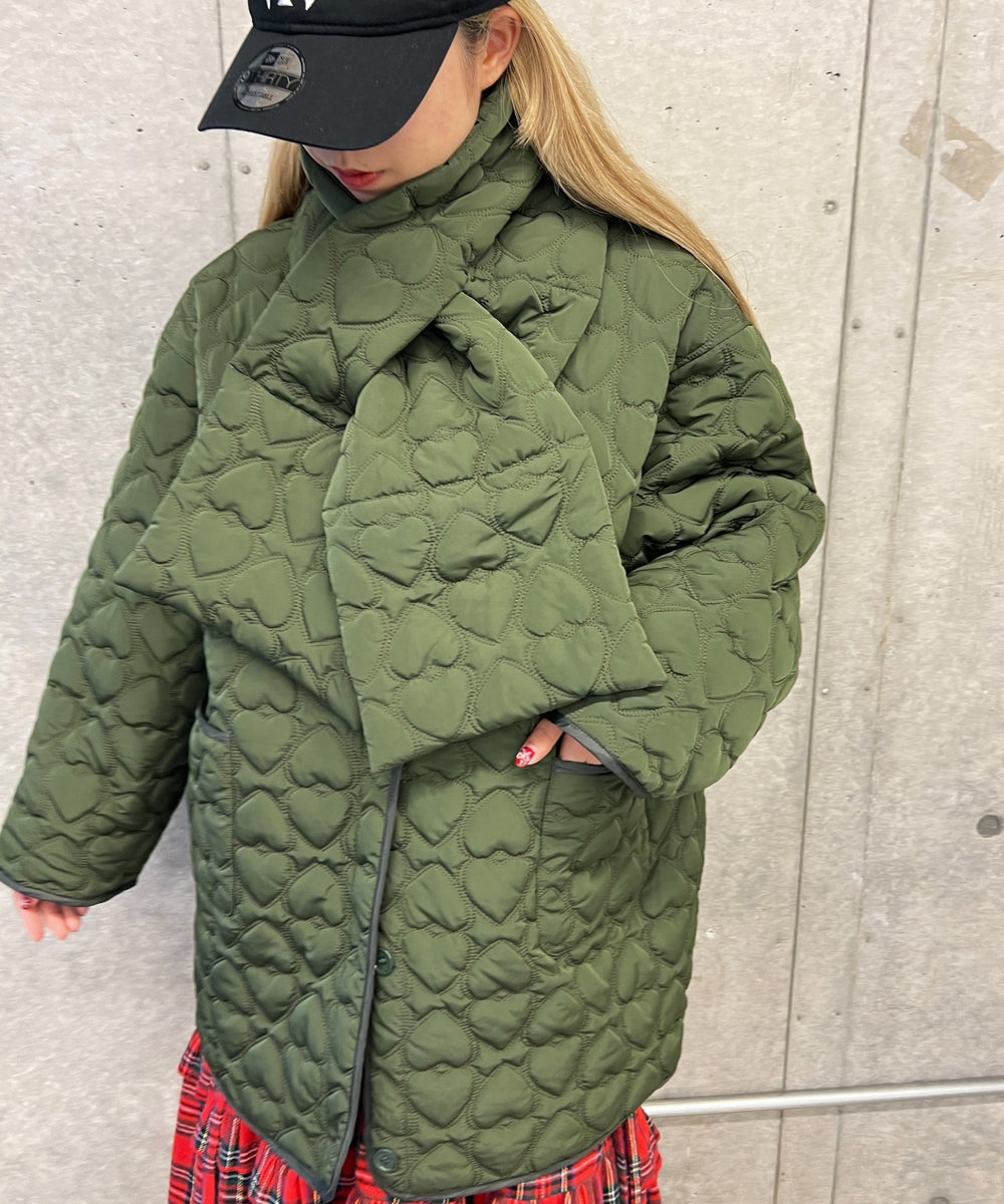 ハートキルトマフラー