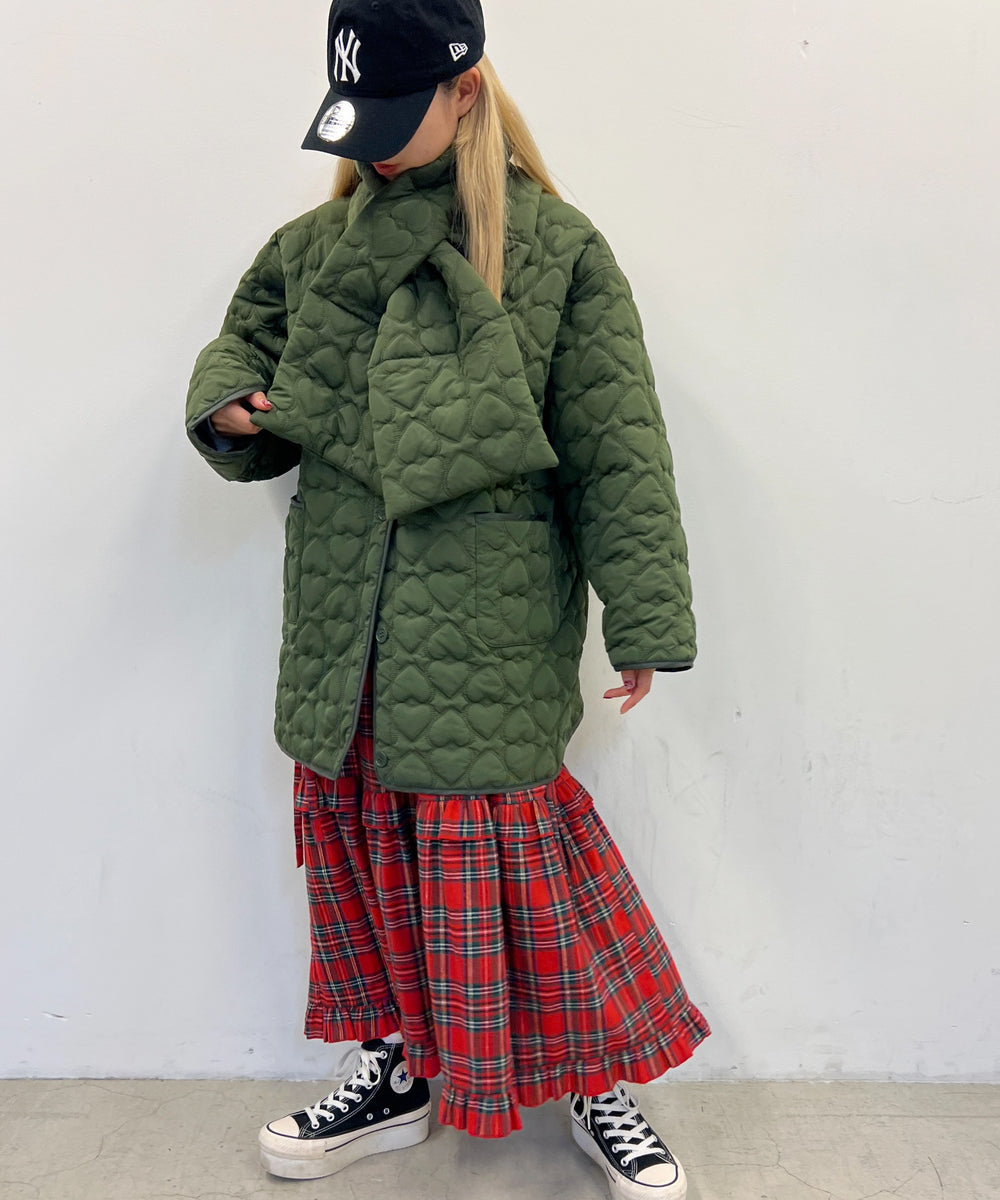 ハートキルトマフラー