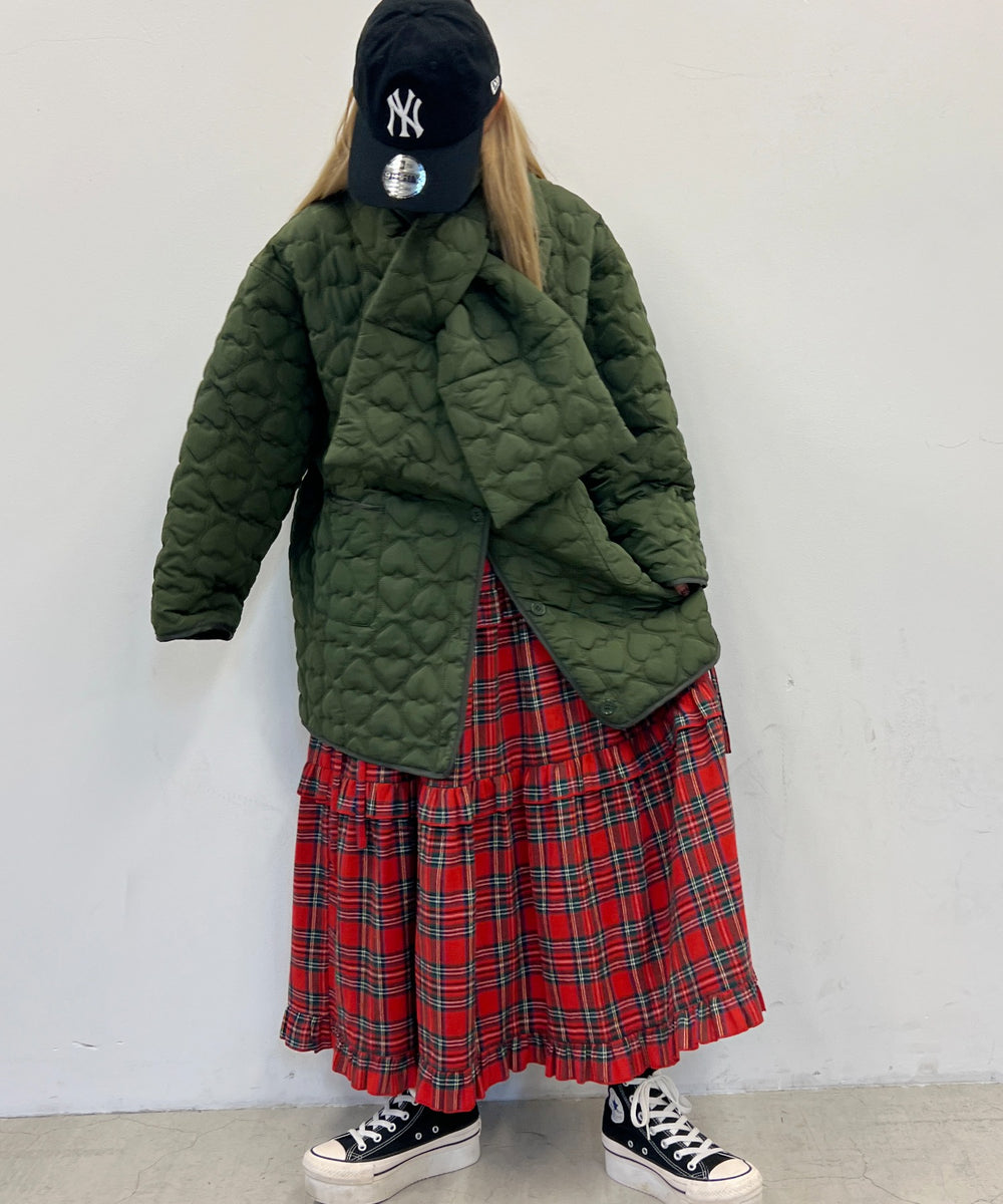 ハートキルトマフラー