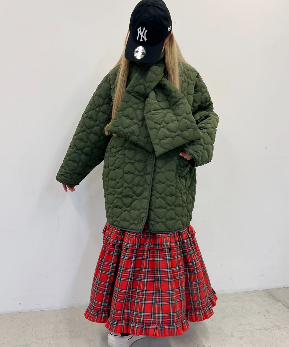 ハートキルトマフラー