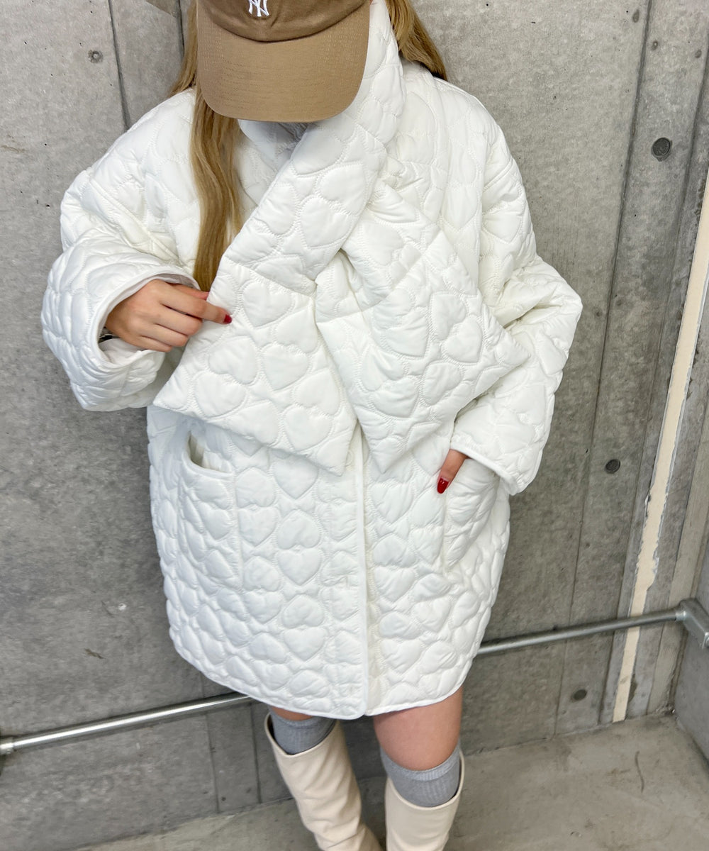 ハートキルトマフラー