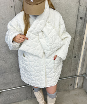 ハートキルトマフラー