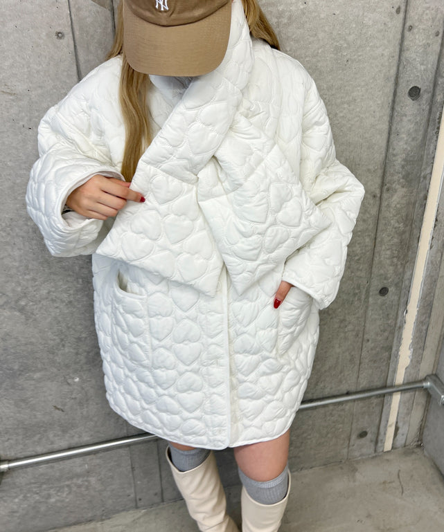 ハートキルトマフラー