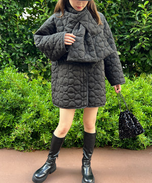 ハートキルトマフラー