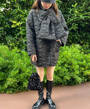 ハートキルトマフラー