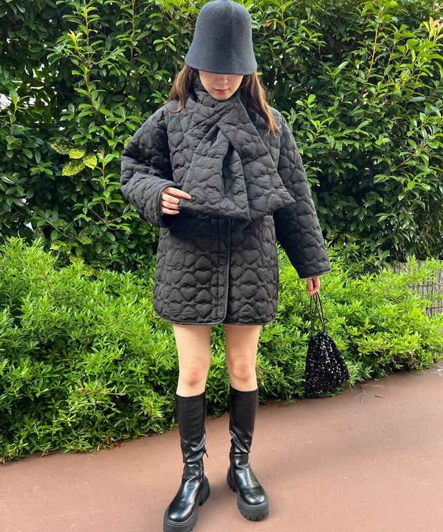 ハートキルトマフラー