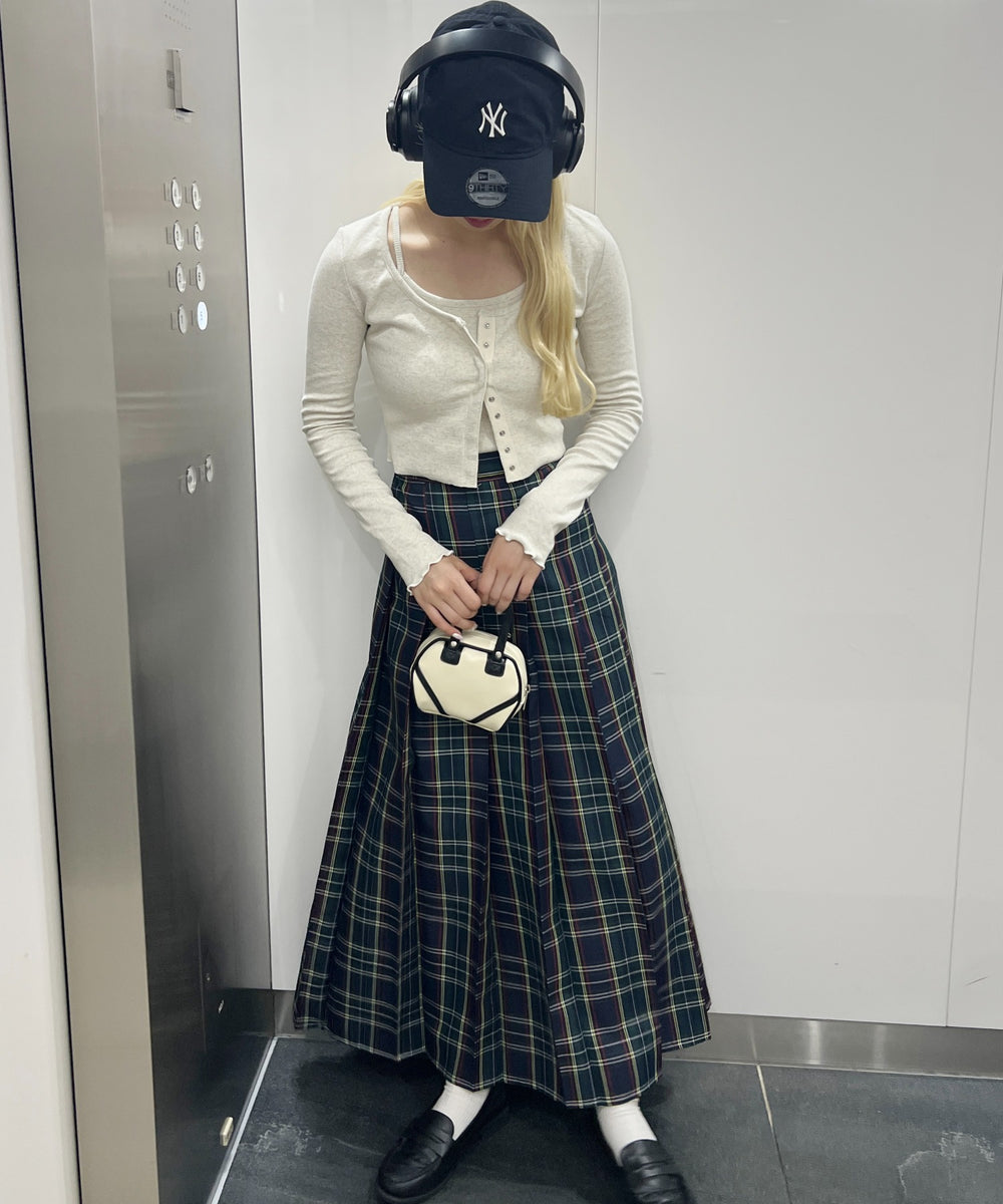 タータンチェックロングスカート