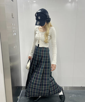 タータンチェックロングスカート