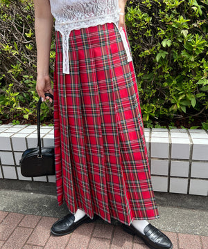 タータンチェックロングスカート