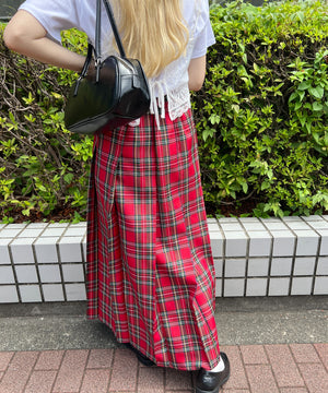 タータンチェックロングスカート