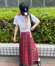 タータンチェックロングスカート