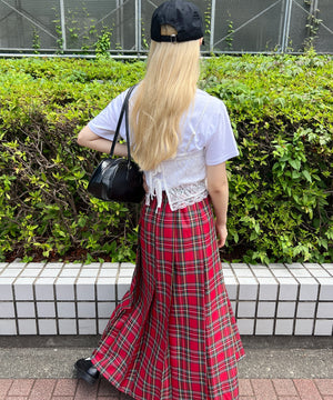 タータンチェックロングスカート
