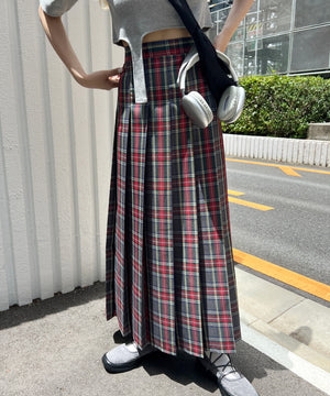 タータンチェックロングスカート