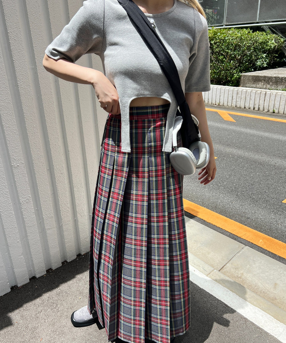 タータンチェックロングスカート