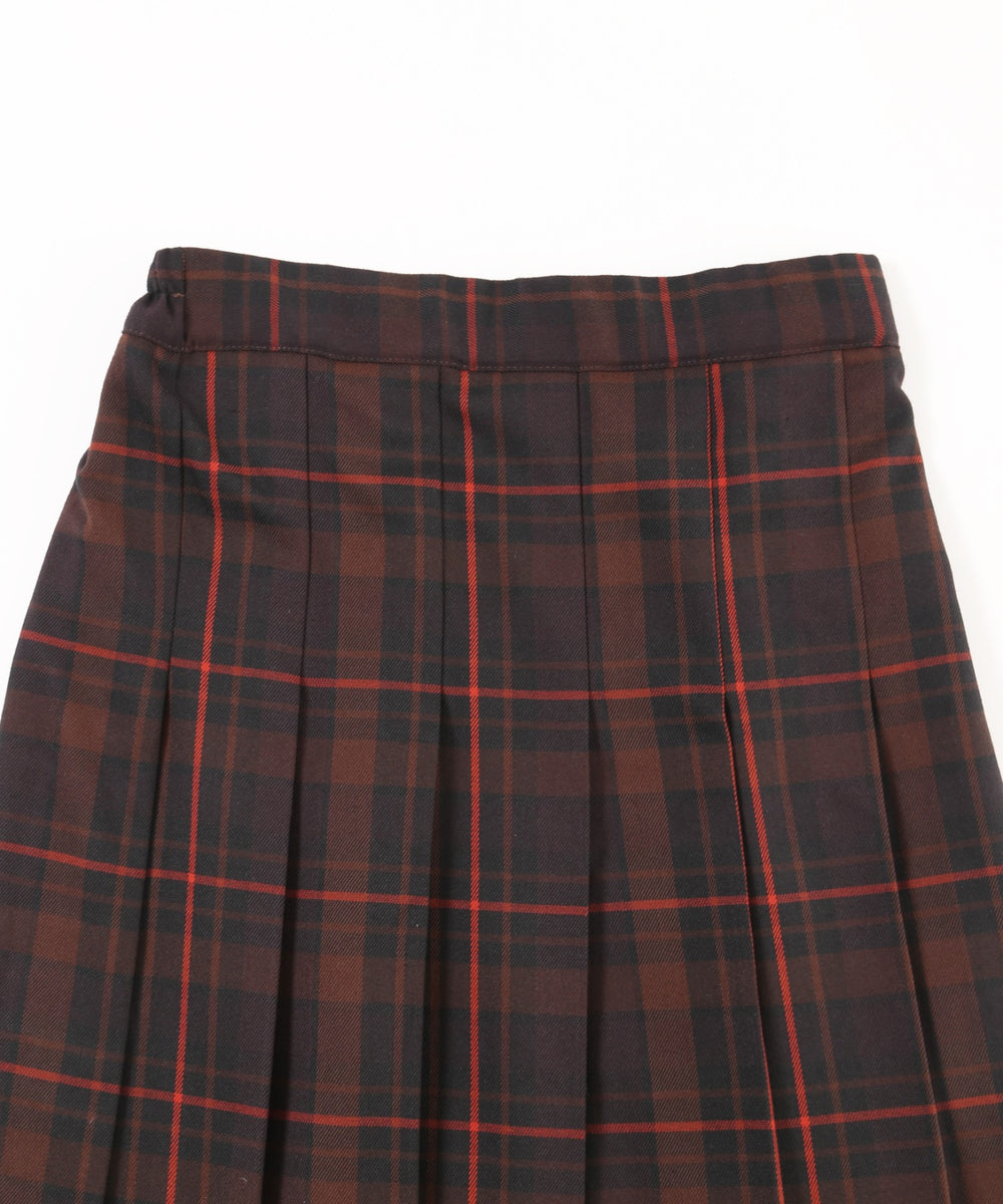 先染めチェックロングスカート