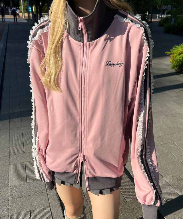 Treat Yourself フリルジャージ グレー 美品（フリルレース
