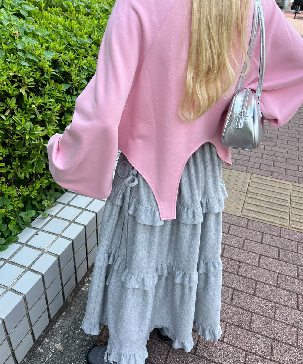 リボンレースワッペンスウェット