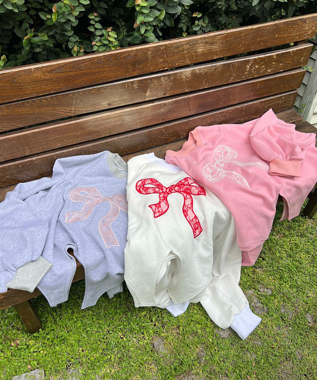 リボンレースワッペンスウェット