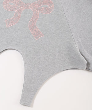 リボンレースワッペンスウェット