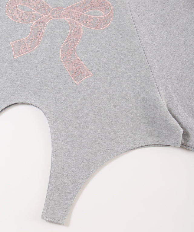 リボンレースワッペンスウェット