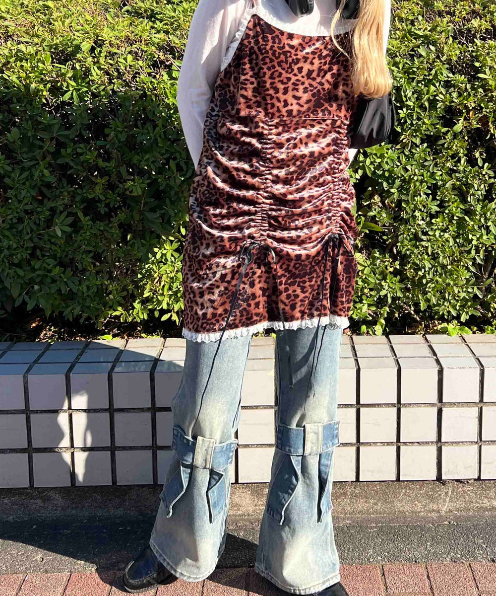 リボンモチーフデニムパンツ