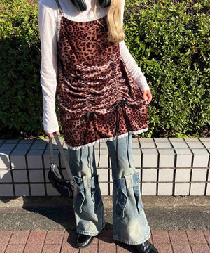 リボンモチーフデニムパンツ