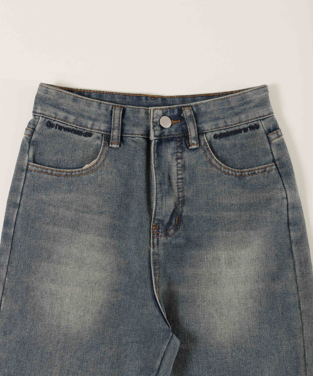 リボンモチーフデニムパンツ