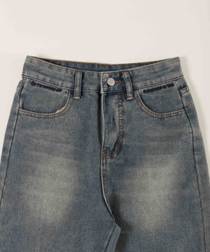 リボンモチーフデニムパンツ