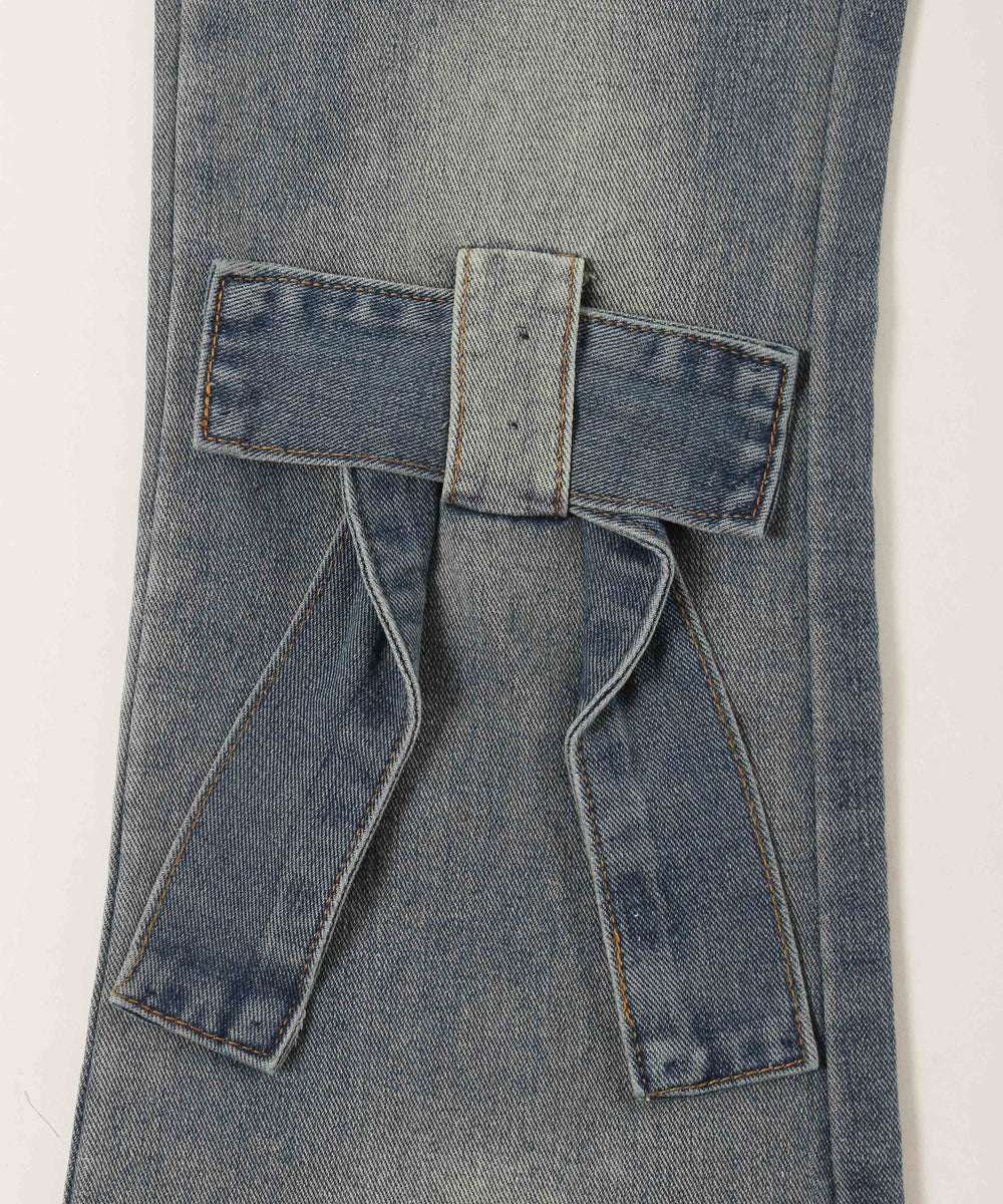 リボンモチーフデニムパンツ